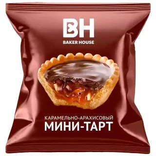 ميني تارت بيكر هاوس بالكراميل والفول السوداني 40غم