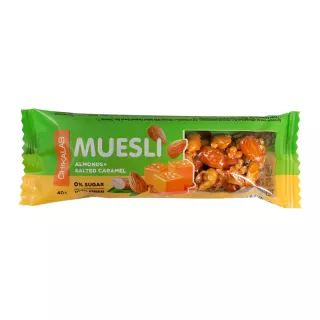 شيكالاب ميوسلي بار باللوز والكراميل المملح خالى من السكر 40غم